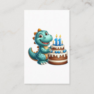 Dino 11e verjaardag visitekaartje