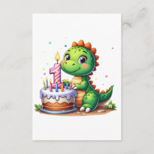 Dino 1e verjaardag informatiekaartje