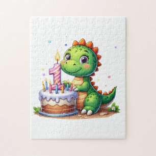 Dino 1e verjaardag legpuzzel
