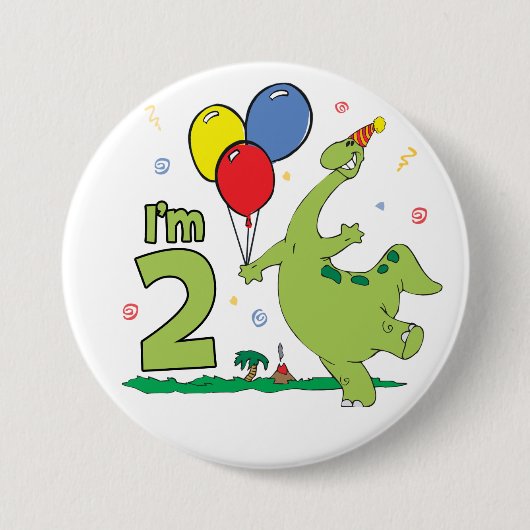 Dino 2e verjaardag Button (Voorkant)