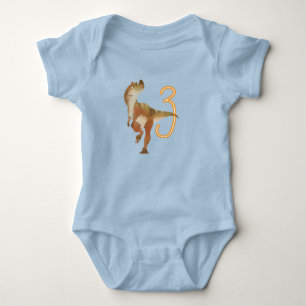 Dino 3e verjaardag baby body romper