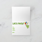 Dino 3e verjaardag invulling uitnodiging (Binnen)