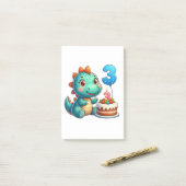 Dino 3e verjaardag post-it® notes (Op bureau)