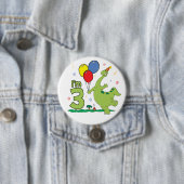 Dino 3rd Birthday Button (In situ)