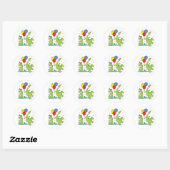 Dino 3rd Birthday Classic Round Sticker (Vel)