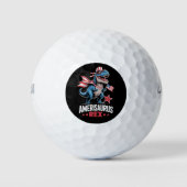 Dino 4 juli Amerisaurus T Rex Grappig Golfballen (Voorkant)
