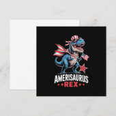 Dino 4 juli Amerisaurus T Rex Grappig Kaart (Voorkant / Achterkant)