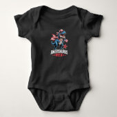Dino 4 juli Amerisaurus T Rex Grappig Romper (Voorkant)