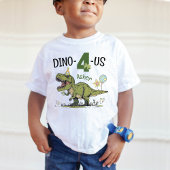 Dino-4-us Schattigee Dinosaurus 4e Naam Verjaardag Kinder Shirts