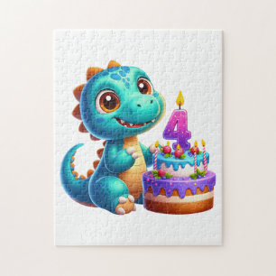 Dino 4e verjaardag legpuzzel