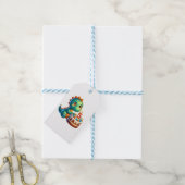 Dino 5e verjaardag cadeaulabel (Met Touw)