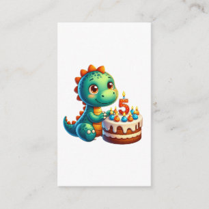 Dino 5e verjaardag informatiekaartje