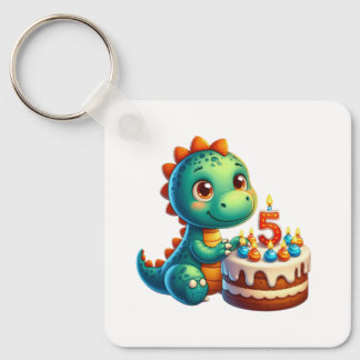 Dino 5e verjaardag sleutelhanger