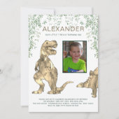 Dino 6de Verjaardagsfeestje Kaart (Voorkant)