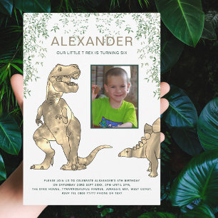 Dino 6de Verjaardagsfeestje Kaart