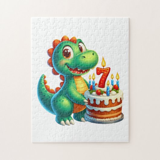 Dino 7e verjaardag legpuzzel (Verticaal)