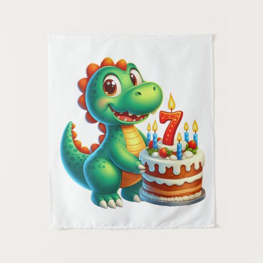 Dino 7e verjaardag wandkleed (Voorkant)