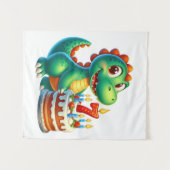 Dino 7e verjaardag wandkleed (Voorkant (horizontaal))