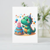Dino 8e verjaardag informatiekaartje (Staand voorkant)