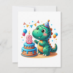 Dino 8e verjaardag notitiekaartje