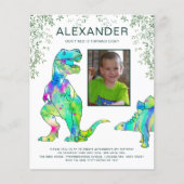 Dino 8e verjaardagsfeest budget (Voorkant)