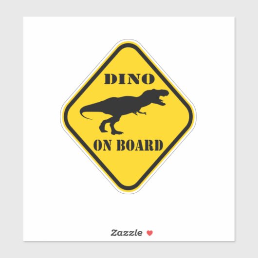 Dino aan boord sticker (Vel)