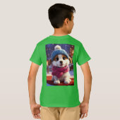 Dino Adventure Green T-shirt voor jongens: een sti (Achterkant volledig)