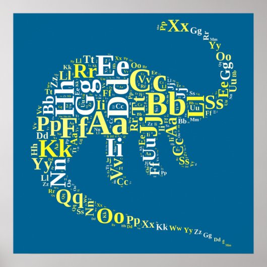 Dino-alfabet Poster (Voorkant)