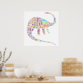 Dino-alfabet Poster (Keuken)