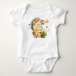 Dino-alfabet voor baby's wiens naam begint met E Romper
