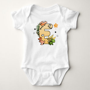 Dino-alfabet voor baby's wiens naam begint met E Romper