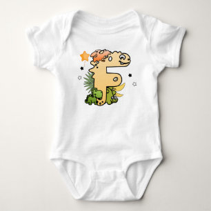Dino-alfabet voor baby's wiens naam begint met F Romper