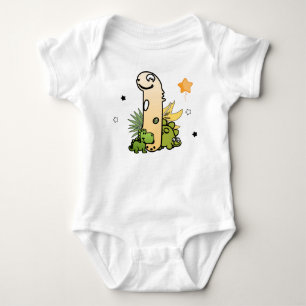 Dino-alfabet voor baby's wiens naam begint met I Romper