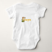 Dino Alphabet voor baby's met naam beginnend met F Romper (Achterkant)