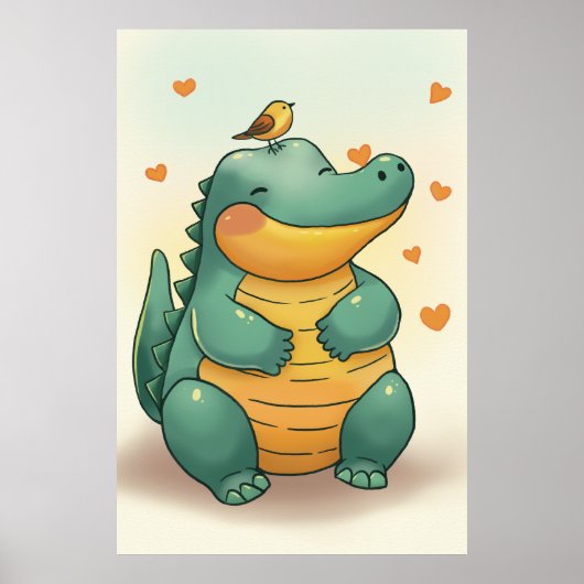 Dino and Little Bird Poster (Voorkant)
