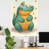 Dino and Little Bird Poster (Thuiskantoor)