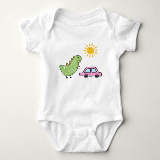 Dino and the Pink Car Romper (Voorkant)