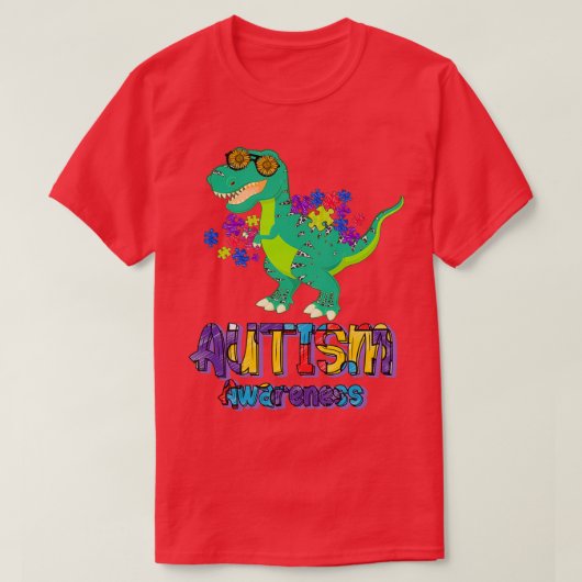 Dino Autism Awareness T-shirt (Design voorkant)