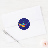 Dino Aviator Ronde Sticker (Envelop)