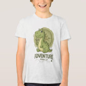 Dino Avontuur Tri-Blend Shirt (Voorkant)