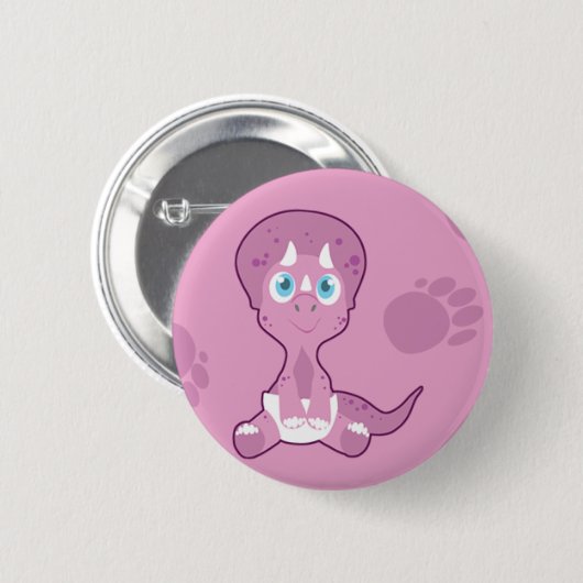 Dino Babies Ronde Button 5,7 Cm (Voorkant /achterkant)