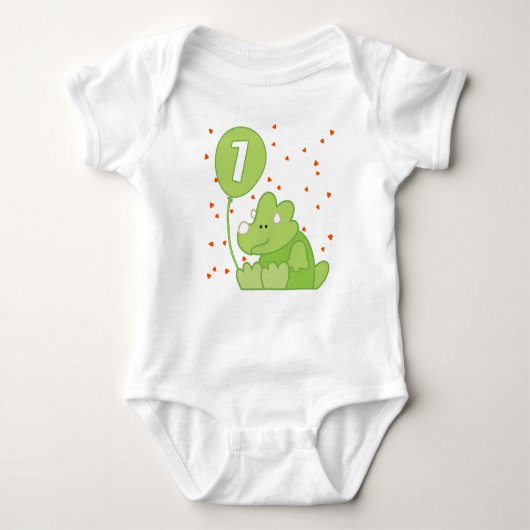 Dino Baby 1ste verjaardag Romper (Voorkant)