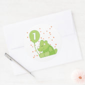 Dino Baby 1ste verjaardag Ronde Sticker (Envelop)
