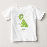 Dino Baby 2e verjaardag Baby T-Shirt
