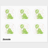 Dino Baby 2e verjaardag Ronde Sticker (Vel)