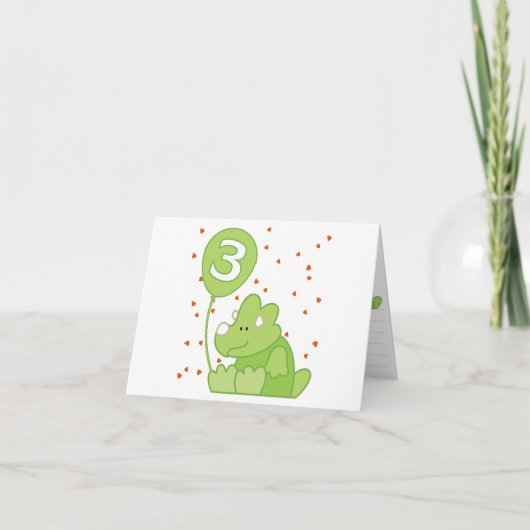 Dino Baby 3e verjaardag invulling (Voorkant)
