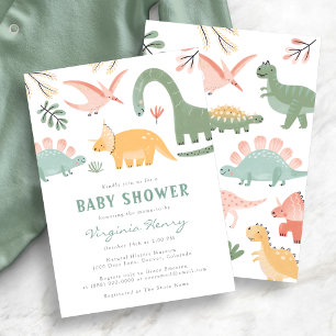 Dino Baby Borrel Uitnodiging