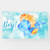 Dino Baby Boy Shower Banner (Horizontaal)