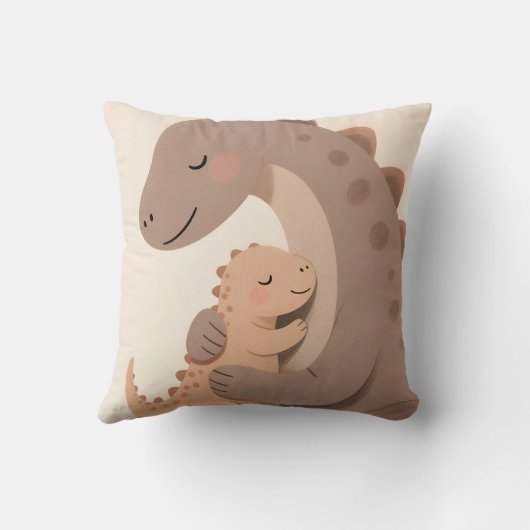 Dino Baby en Mama Boho Dino-serie Kussen (Achterkant)