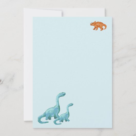 Dino baby geboorte aankondiging (Achterkant)